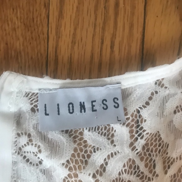 LIONESS Lace Babydoll Mini Dress L - Picture 5 of 8